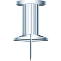 Prikbordspeld Push Pins Punt 7mm Diameter 10mm Kristal, - Exacompta