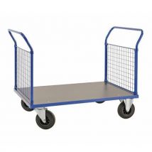 Plateauwagen met gaas aan voor- en achterkant - Kongamek