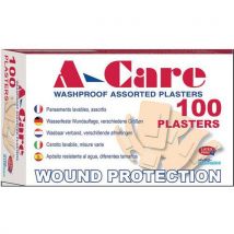Doos met 100 pleisters assorti - Latexvrij of wasbestendig - Breed + normaal - Aero Healthcare
