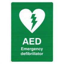 AED-muurposter - Bord HxB 297 x 210 mm - Aero Healthcare