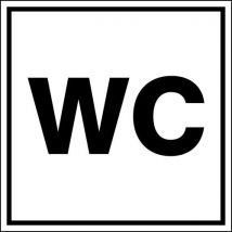Signaleringspictogram zwart en wit - Zelfklevend - WC - Brady