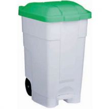 Pedaalemmer Mobiel Contibasic - Wit-groen - 70 L, - Medial