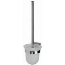 Medial - Toiletborstelhouder hangend Katy - Staal Zilver - 40 cm Hoogte - Wandmontage