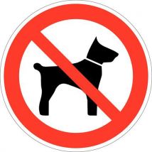 Verbodsbord - Verboden voor honden - zelfklevend - Brady