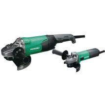 Hikoki - Set Slijpmachines 230 + 125 mm - 2200W - 6600 tpm - 5 Jaar Reserveonderdelen