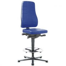 Werkplaatsstoel, op glijders, met voetensteun_Bimos - Bimos