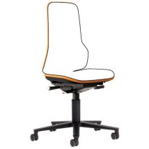 Werkplaatsstoel Neon Met Rugleuning Met Permanent Contact, - Bimos