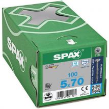 100 Universele Stalen Verzonken Schroeven Tx A2 Met Gedeeltelijke Schroefdraad 5x70, - Spax