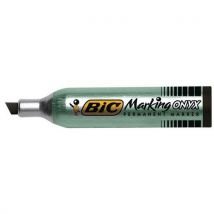 BIC - Permanente markeerstift Onyx - Zwart, schuine punt 2-5 mm - Aluminium behuizing, 80% gerecycled