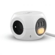 Stekkerdoos 2 In 1 - Wit, - TNB