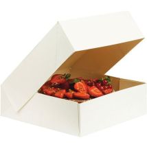Taart- Gebaksdoos Van Wit Karton Voor Savarin - 300 X 300 Mm, - Matfer