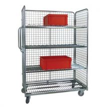 Rolcontainer Met 3 Zijden 400 Kg - 1290 X 670 X H. 1830mm, - Italiana Contenitori