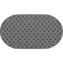 Badkuipmat Doorschijnend Pvc - 38x69 Cm - Zwart, - Arvix