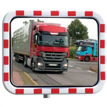 Verkeersspiegel polycarbonaat met rood/wit frame - Dancop - Dancop