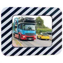 Verkeersspiegel rvs vorstvrij, zwart/wit frame - Dancop - Dancop