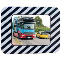 Verkeersspiegel rvs, zwart/wit frame - Dancop - Dancop