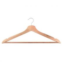 Kledinghanger met broeklat, natuurhout - Set van 25 - Vepabins - Vepabins