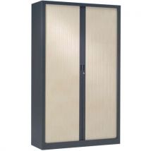 Roldeurkast houtkleurig, hoogte 100 cm - Vinco - Vinco