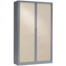 Roldeurkast houtkleurig, hoogte 100 cm - Vinco - Vinco