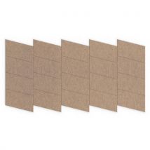 Akoestische Wandtegels, Parallellogram, Vilt, Beige, - Smit Visual