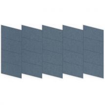 Akoestische Wandtegels, Parallellogram, Vilt, Blauw, - Smit Visual