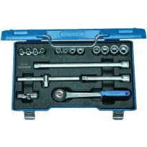 Dopsleutelset 3/8 17-delig, zeskant, 6-19 mm -30GMU/D30GMU - Gedore - Gedore