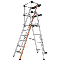Platform met dubbel legbord PIR PIRL Raptor - 2 tot 7 treden - Tubesca Comabi - Tubesca-Comabi