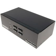Dexlan - KVM Switch 4 poorten dubbel scherm HDMI 4K USB 2.0 met kabels