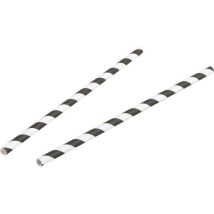 Matfer - Rietje van papier - Zwart - 20 cm - Doos van 100 - Milieuvriendelijk