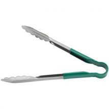Serveertang In 'eikenbladvorm' Rvs - Groen - 24 Cm, - Matfer