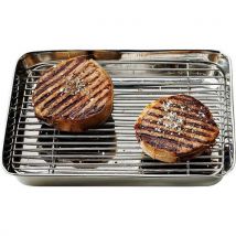 Japanse Mini Schaal Met Grillrooster 24 X 19 Cm Rvs, - Matfer