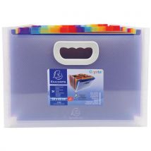 Crystal Pp Sorteermap Met Handvat 24 Indeling, - Exacompta