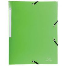 Elastomap 3 Kleppen Pp 5/10de Ondoorzichtig A4 Lichtgroen, - Exacompta