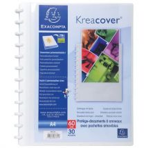Showalbum Kreacover Met Ring En 30 Pochet 60 Zichten A4 Wit, - Exacompta