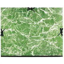 Tekenmap Gemarmerd Vernist Papier Met Lint 61x76 B2 Groen, - Exacompta