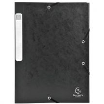 Dossierhouder Cartobox Rug 40 Mm Glanskarton A4 Zwart, - Exacompta