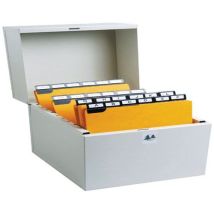 Exacompta - Steekkaartenbak Klassement - 500 kaarten, 125x200/148x210, Grijs - Recyclebaar, Eco-label
