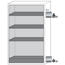 Veiligheidskast S-CLASSIC-90 - met opvangbak - 1968x1196mm - Asecos - Brand