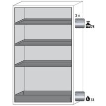 Veiligheidskast S-classic-90 S90.196.120 Wit, - Asecos