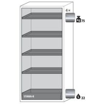 Veiligheidskast S-classic-90 S90.196.090 Geel, - Asecos