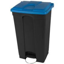 Probbax - Kunststof Afvalbak Voedingsmiddelen - 90L Blauw/Donkergrijs - Pedaalopening - 50% Gerecycled