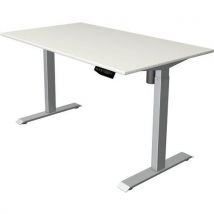 Zit/sta bureau Move1 zilver, memory functie, B140 x D80 x H74-123 cm. - Kerkmann