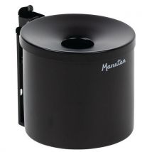 Manutan Expert - Wandasbak - 1,5 L - Zwart RVS - Buitenterrein - 10 Jaar Garantie