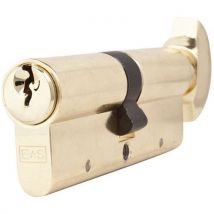 Cilinder Met Knop Europees 35x35mm Messing, - Ironmongery