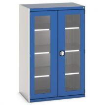 Kast met transparante deuren Cubio 1300x525x1600mm - Bott - Bott