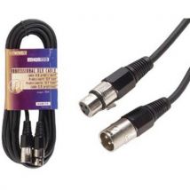 Kabel Xlr 3p Mannelijk En Vrouwelijk Zwart 6 M,