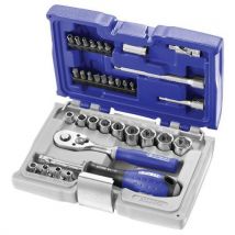 Koffer Met Doppen En Hulpstukken 1/4 - 34 Delig - E194672, - Expert