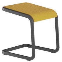 Lage kruk met antraciet onderstel C-Stool - Quadrifoglio