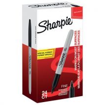 Permanente markeerstiften zwart Sharpie - Voordeelverpakking 20 + 4 gratis - Sharpie