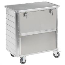 Aluminium containerwagen - schuifbord - Capaciteit 355 tot 650 L - Gmohling